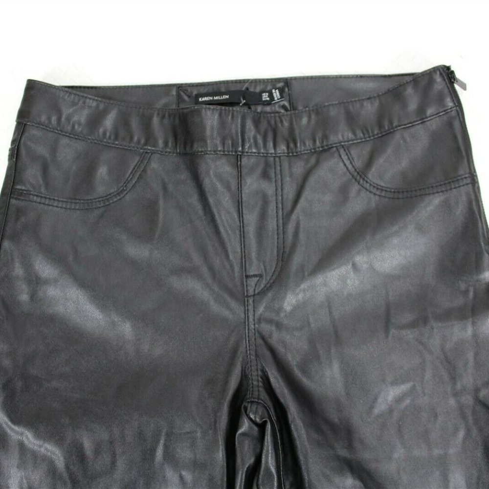 Karen Millen Women's Faux Leather Black Legging